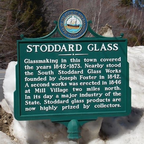 Stoddard Glass Green Outdoor Sign