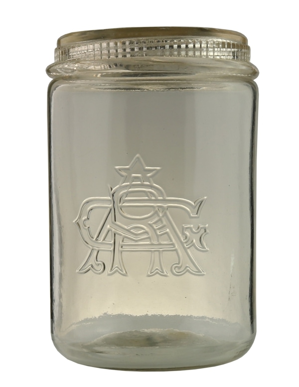 Crown pint Jar With glass beads (JAS)