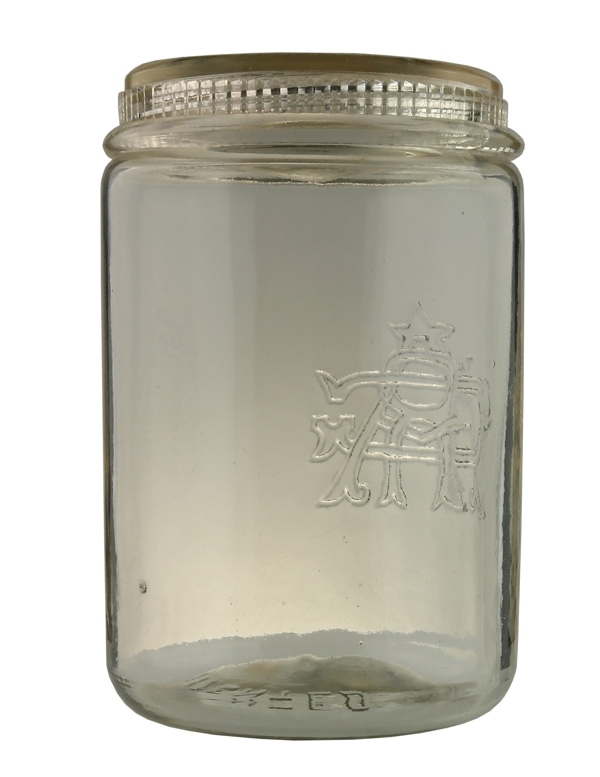 Crown pint Jar With glass beads (JAS)