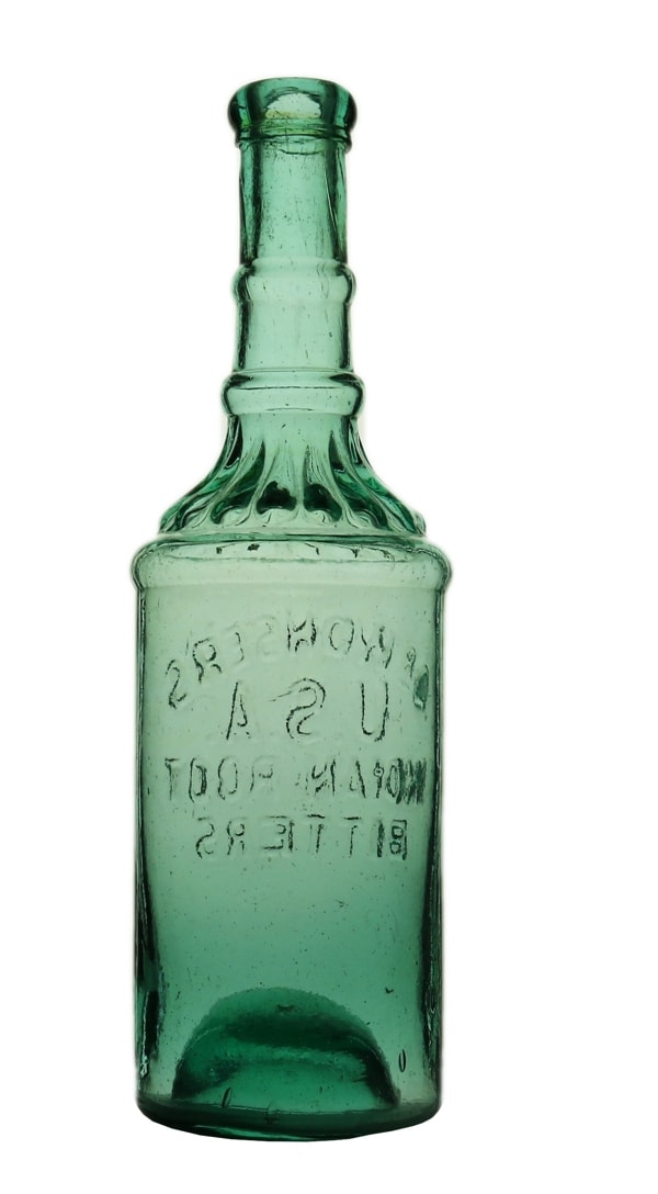 Dr. Wonser's U.S.A. Indian Root Bitters in Aqua – FOHBC Virtual Museum of  Historical Bottles and Glass