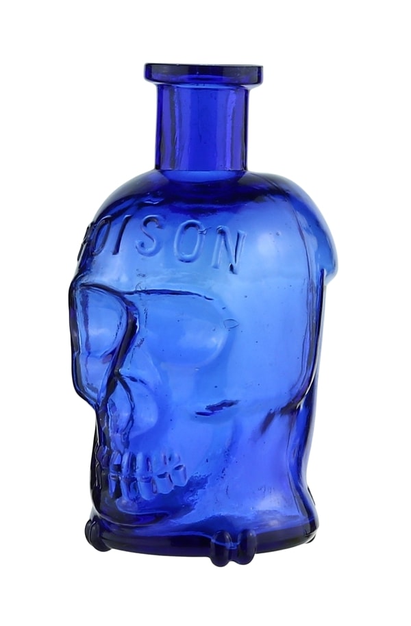 POP SCULL POISON BOTTLE OZWORKS ペイントver. Figural Skull - FOHBC Virtual Museum of Historical Bottles and Glass