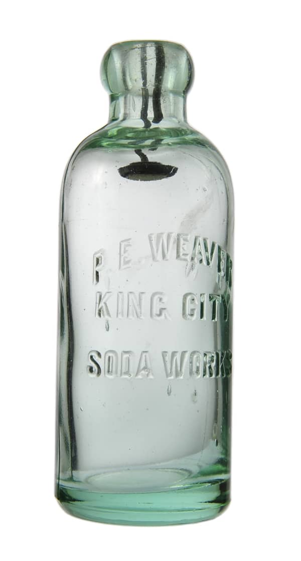 ジンジャーエール木箱 WARWICK BOTTLING WORKS Warwick Bottling Works Arctic RI Embossed AQUA Glass Soda