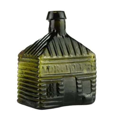 Tippecanoe Cabin Flask GVII-1 Historical Flasks
