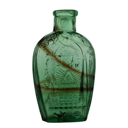 Masonic Eagle With Striations GIV-8 Historical Flasks