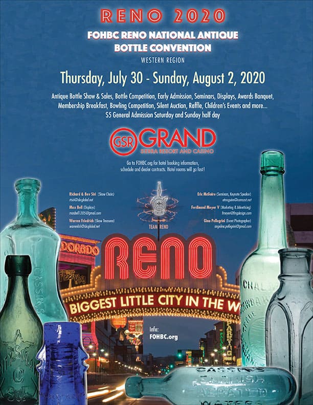 FOHBC 2020 Reno National Antique Bottle Convention