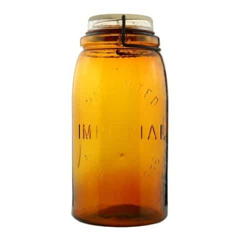 Amber Imperial Patent Jar 1886
