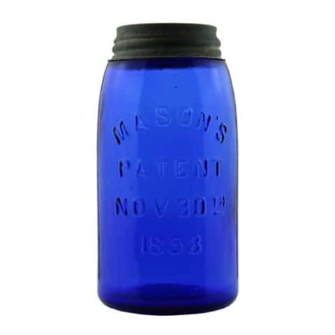 Mason's Patent Nov 30th 1858 Cobalt Jar