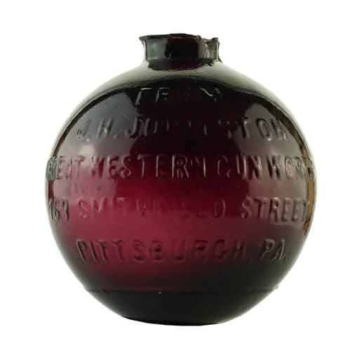 798 J.H. Johnston Great Western Gun Works (Plum Amethyst) Target Ball
