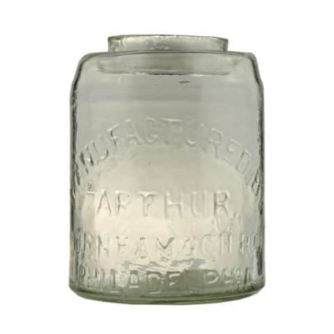 Manufactured By, Arthur Burnham & Gilroy Philadelphia Jar