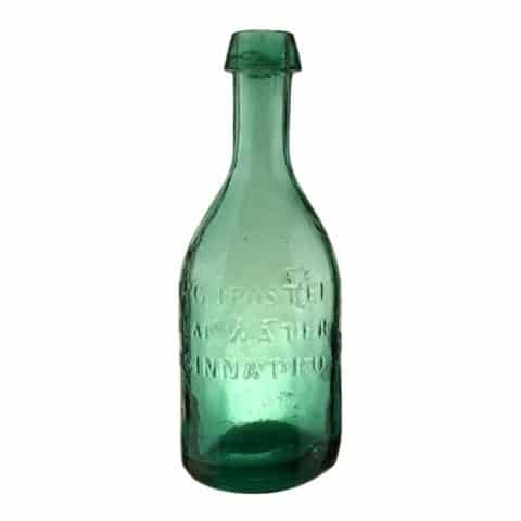 John & G J Postel Mineral Water Cincinnati O - P - This Bottle is Never Sold