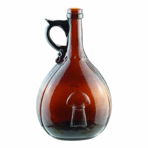 GXIII-45 • Sheaf Of Wheat - Star Pictorial Handled Calabash Flask