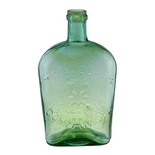 GXIV-3 • Star And “Traveler's / Companion” - Star And “Ravenna / Glass Co” Flask
