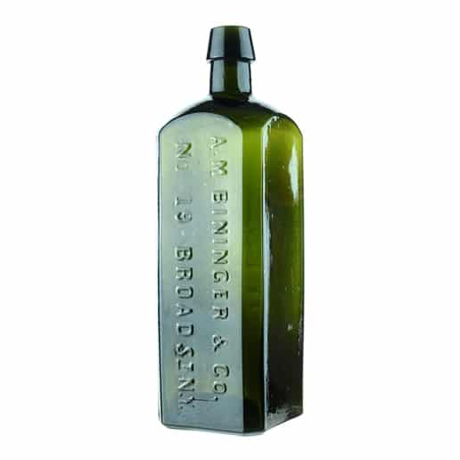 A.M. Bininger & Co. No. 19 Broad St N.Y. Old London Dock Gin