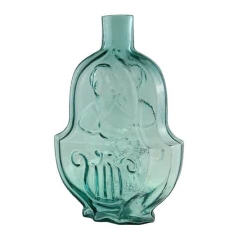 GI-108 • Jenny Lind Bust And Lyre Scroll Type Portrait Flask
